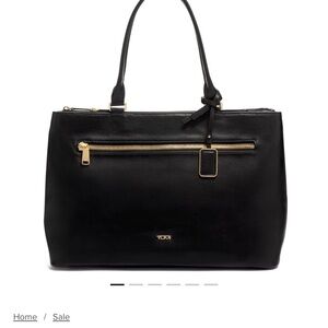 Tumi Voyager Sidney Tote Laptop Bag with Gold Accents